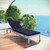 Shore Outdoor Patio Aluminum Chaise with Cushions EEI-5547-SLV-NAV