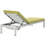 Shore Outdoor Patio Aluminum Chaise with Cushions EEI-5547-SLV-PER
