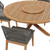 Wellspring 5-Piece Outdoor Patio Teak Wood Dining Set EEI-6118-GRY-GPH
