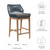 Wellspring Outdoor Patio Teak Wood Bar Stool EEI-5746-BLU-GPH