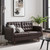 Exalt Tufted Vegan Leather Loveseat EEI-6100-BRN