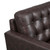 Exalt Tufted Vegan Leather Loveseat EEI-6100-BRN