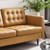 Exalt Tufted Vegan Leather Loveseat EEI-6100-TAN