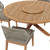 Wellspring 5-Piece Outdoor Patio Teak Wood Dining Set EEI-6118-LGR-GRG