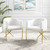 Savour Accent Dining Armchair Performance Velvet Set of 2 EEI-5042-WHI