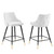 Adorn Performance Velvet Counter Stool Set of 2 EEI-4594-WHI