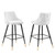 Adorn Performance Velvet Bar Stool Set of 2 EEI-4595-WHI