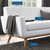 Engage Upholstered Fabric Loveseat EEI-1179-WHI