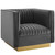 Sanguine Vertical Channel Tufted Upholstered Performance Velvet Armchair Set of 2 EEI-4145-GRY