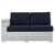 Convene Outdoor Patio Left-Arm Loveseat EEI-4303-LGR-NAV