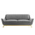 Winsome Channel Tufted Performance Velvet Sofa EEI-4407-GRY