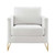 Posse Performance Velvet Accent Chair EEI-4390-GLD-WHI