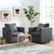 Activate Upholstered Fabric Armchair Set of 2 EEI-4078-GRY