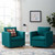 Activate Upholstered Fabric Armchair Set of 2 EEI-4078-TEA