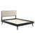 Bridgette Queen Wood Platform Bed With Splayed Legs MOD-6388-BLK-BEI