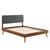 Bridgette Queen Wood Platform Bed With Splayed Legs MOD-6388-WAL-CHA