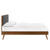 Bridgette Full Wood Platform Bed With Splayed Legs MOD-6646-WAL-CHA