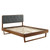 Bridgette Twin Wood Platform Bed With Angular Frame MOD-6645-WAL-CHA