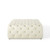 Amour Tufted Button Large Square Performance Velvet Ottoman EEI-3774-IVO