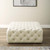 Amour Tufted Button Large Square Performance Velvet Ottoman EEI-3774-IVO