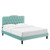 Amber Performance Velvet Twin Platform Bed MOD-6780-MIN