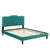 Amber Performance Velvet Twin Platform Bed MOD-6780-TEA