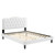 Amber Performance Velvet Twin Platform Bed MOD-6780-WHI