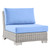 Conway Outdoor Patio Wicker Rattan 9-Piece Sectional Sofa Furniture Set EEI-5096-LBU