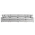 Commix Down Filled Overstuffed 4 Piece Sectional Sofa Set EEI-3357-LGR