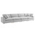 Commix Down Filled Overstuffed 4 Piece Sectional Sofa Set EEI-3357-LGR