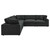 Commix Down Filled Overstuffed 5 Piece 5-Piece Sectional Sofa EEI-3359-BLK