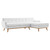 Engage Right-Facing Upholstered Fabric Sectional Sofa EEI-2119-WHI-SET