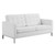 Loft Tufted Upholstered Faux Leather 3 Piece Set EEI-4107-SLV-WHI-SET