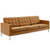 Loft 3 Piece Tufted Upholstered Faux Leather Set EEI-4105-SLV-TAN-SET