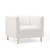 Shift Channel Tufted Performance Velvet Armchair EEI-4130-WHI