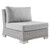 Conway Sunbrella® Outdoor Patio Wicker Rattan 6-Piece Furniture Set EEI-4363-LGR-GRY