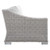 Conway Sunbrella® Outdoor Patio Wicker Rattan 6-Piece Furniture Set EEI-4363-LGR-WHI