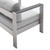 Shore Sunbrella® Fabric Outdoor Patio Aluminum 8 Piece Sectional Sofa Set EEI-4321-SLV-GRY-SET