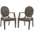 Casper Outdoor Patio Dining Armchair Set of 2 EEI-4012-BRN