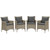 Conduit Outdoor Patio Wicker Rattan Dining Armchair Set of 4 EEI-4028-LGR-CHA