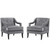 Concur Living Room Set Performance Velvet Set of 2 EEI-4026-GRY