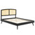 Sierra Cane and Wood King Platform Bed With Splayed Legs MOD-6702-BLK