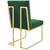 Privy Gold Stainless Steel Performance Velvet Dining Chair EEI-3744-GLD-EME