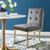 Privy Gold Stainless Steel Performance Velvet Dining Chair EEI-3744-GLD-CHA