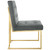 Privy Gold Stainless Steel Performance Velvet Dining Chair EEI-3744-GLD-CHA