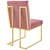 Privy Gold Stainless Steel Performance Velvet Dining Chair EEI-3744-GLD-DUS