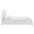 Olivia Queen Performance Velvet Platform Bed MOD-6280-WHI