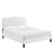 Amber Performance Velvet Queen Platform Bed MOD-6777-WHI