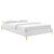 Amber Performance Velvet Queen Platform Bed MOD-6775-WHI