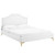 Adelaide Performance Velvet King Platform Bed MOD-6862-WHI